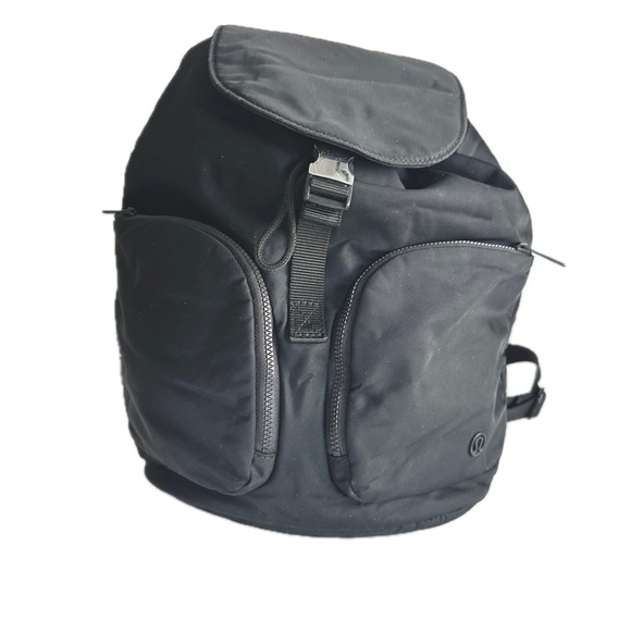 Lululemon Rucksack Carry Onward Mini Black Backpack Bag 12x10.5 Inch - Picture 5 of 16